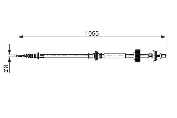 Ντίζα, φρένο ακινητοποίησης BOSCH 1 987 482 791 BOSCH 1 987 482 791: Χειρόφρενο Mercedes S-class 2008