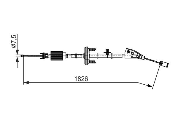 Håndbremsekabel BOSCH 1 987 482 799 BOSCH 1 987 482 799: Håndbremse Peugeot 5008 2009