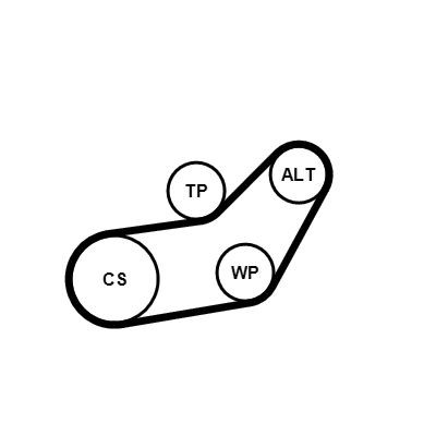 CONTITECH Veepump+ soonrihmakomplekt 6PK1045WP3 Soonrihmakomplekt Volkswagen 70XD 6PK1045WP3 CONTITECH