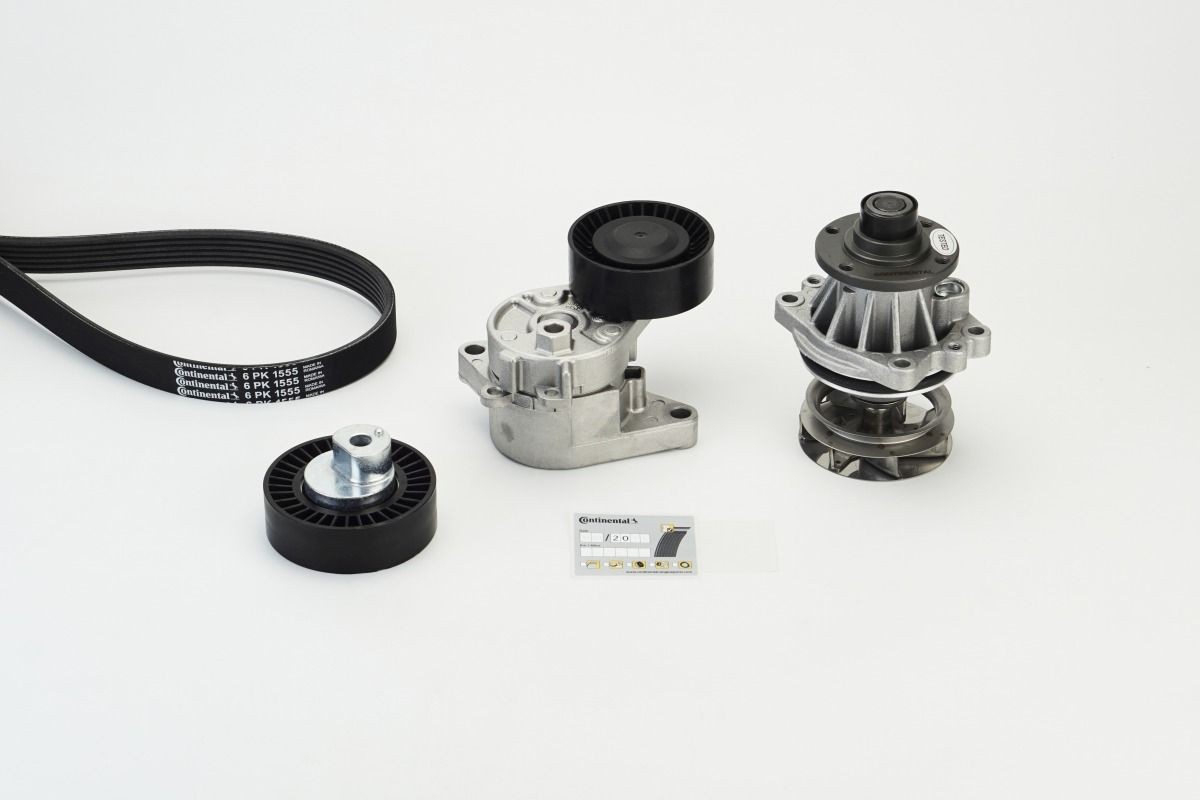 CONTITECH Waterpomp + Multi V-riemset 6PK1555WP2 CONTITECH 6PK1555WP2 originele Multiriem set E36 kosten