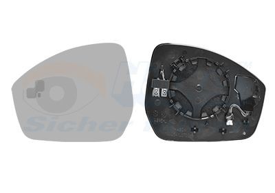 Spiegelglas, buitenspiegel VAN WEZEL 0261835 VAN WEZEL 0261835 Buitenspiegelglas JAGUAR XE 2022