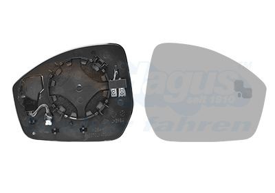 Spiegelglas, buitenspiegel VAN WEZEL 0261836 VAN WEZEL 0261836 Buitenspiegelglas JAGUAR XE 2022