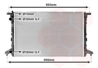 Køler, motorkøling VAN WEZEL 03012720 VAN WEZEL 03012720: Radiator Audi A4 2019