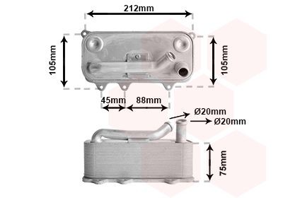 VAN WEZEL Moottoriöljyn jäähdytin 03013706 03013706 VAN WEZEL Öljynjäähdytin AUDI A3