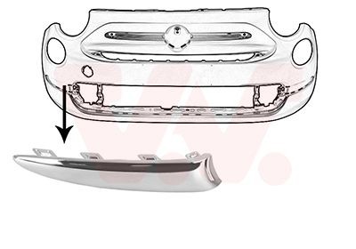 VAN WEZEL Tildekning, støtfanger 1614582 1614582 Tildekning støtfanger FIAT 500 VAN WEZEL