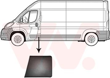 VAN WEZEL Ehis- / kaitseliist, külg 1651405 1651405 Tagaukse liist ja esiukse liist CITROËN NEMO VAN WEZEL