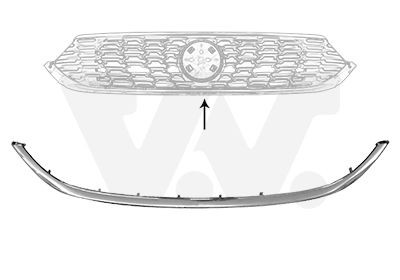 VAN WEZEL Friso, grelha do radiador 1717518 1717518 Friso de pára-choques VAN WEZEL VOLVO V90 Combi