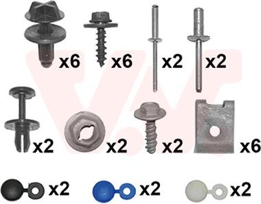 VAN WEZEL Kit de montagem, pára-choques 1883794 Suporte do pára-choques VAN WEZEL Ford KUGA 1883794