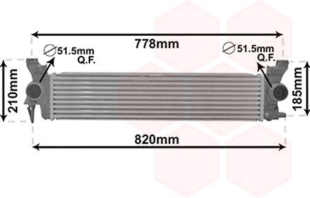 VAN WEZEL Intercooler 30014704 Échangeur de turbo VAN WEZEL Série 123 30014704 pas cher