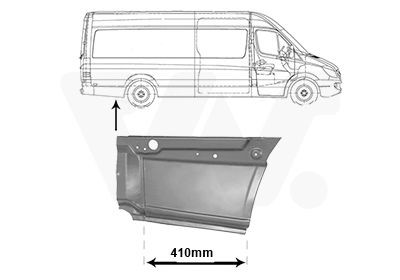 VAN WEZEL Kylkipaneeli 3077144 SAAB 99 pyöräkotelo VAN WEZEL 3077144