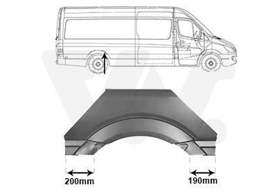 Radlauf VAN WEZEL 3077146 VAN WEZEL 3077146: Radlauf Volkswagen CADDY 2016