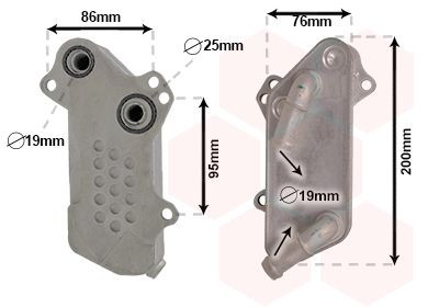 VAN WEZEL Oliekoeler 37013716 Opel MOKKA Olie-koeler VAN WEZEL 37013716