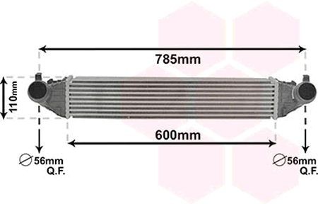 VAN WEZEL Intercooler 37014702 37014702 Intercooler VAN WEZEL OPEL ZAFIRA