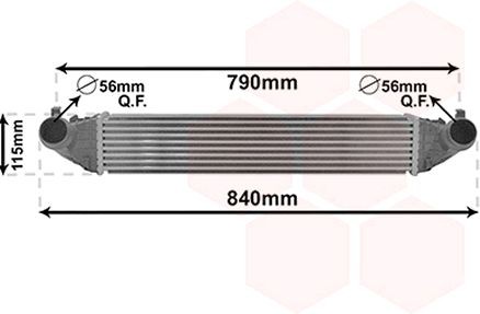 VAN WEZEL Vahejahuti 37014704 Intercooler VAN WEZEL Opel ASTRA 37014704