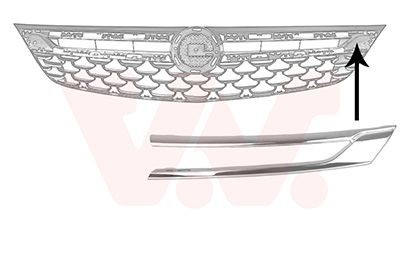 VAN WEZEL Prydnads- / Skyddslist, kylargaller 3810511 VAN WEZEL 3810511 grill komplett Opel Corsa A CC pris