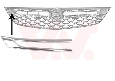 VAN WEZEL Prydnads- / Skyddslist, kylargaller 3810512 VAN WEZEL 3810512 grill komplett Opel Omega A Caravan pris