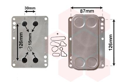VAN WEZEL Õliradiaator, mootoriõli 43003631 Õlijahuti VAN WEZEL Renault MASTER 43003631