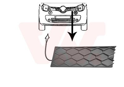 VAN WEZEL Radiator Grille 4368511 VAN WEZEL 4368511 genuine RENAULT Megane I Box Body / Hatchback (SA0/1_) radiator grille price