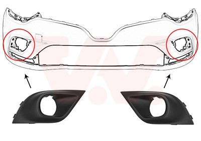 VAN WEZEL Grelha de ventilador, pára-choques 4420598 VAN WEZEL 4420598 originais Grelha do pára-choques Clio IV Grandtour custo