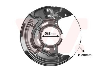 VAN WEZEL Chapa deflectora, disco de travão 5328372 VAN WEZEL 5328372 Defletor do discos de travão Toyota Carina E a um preço acessível