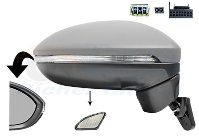 VAN WEZEL Specchietto retrovisore esterno 5819828 VAN WEZEL 5819828 Specchietto retrovisore VW Touran 5t prezzo