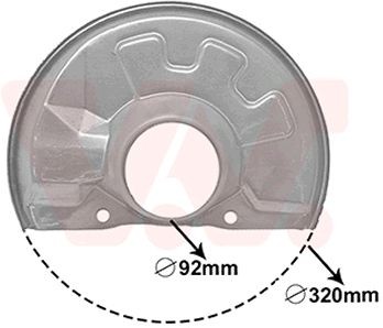 VAN WEZEL Bremseskjold 5940372 VAN WEZEL 5940372 Skvettbord Mitsubishi L300 Minibuss pris