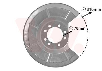 VAN WEZEL Flasque de frein 5942373 VAN WEZEL 5942373 Protection disque de frein Volvo S40 mk2 pas cher