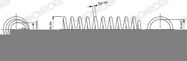 Coil spring MONROE SP4083 MONROE SP4083 FIAT SCUDO 2016 coil spring price