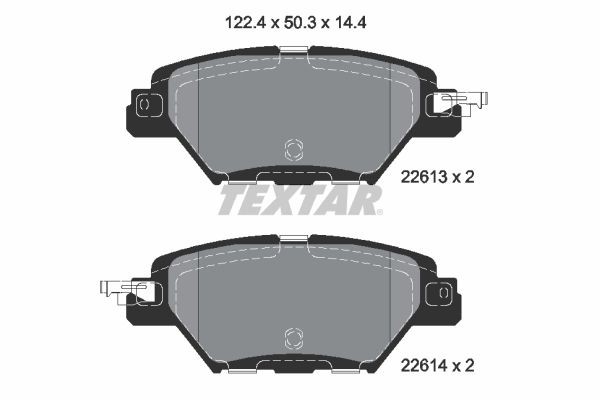 TEXTAR Remblokken 2261301 Remblokken TEXTAR MX-6 2261301 goedkoop