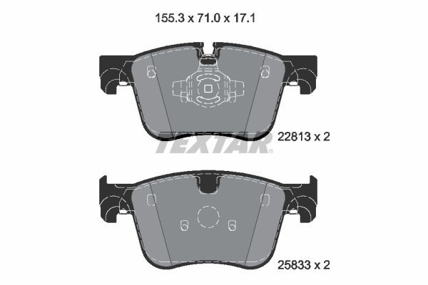TEXTAR Brake pad set 2281301 TOYOTA URBAN CRUISER TEXTAR brake pads 2281301