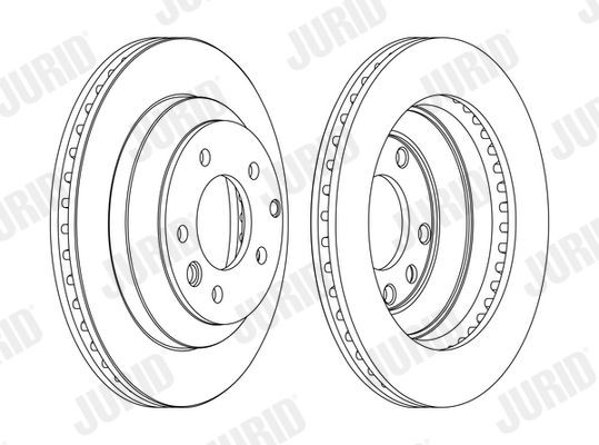 Disco de travão JURID 562393JC-1 JURID 562393JC-1: Discos Audi Q7 2012