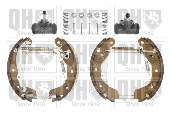 Brake Set, drum brakes QUINTON HAZELL BS840K3 QUINTON HAZELL BS840K3 Drum brake Opel CORSA 1999
