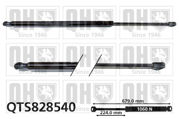 QUINTON HAZELL Gasveer achterklep QTS828540 Mercedes-Benz R-Klasse Gasveer kofferbak QUINTON HAZELL QTS828540