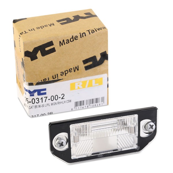 TYC Luz de chapa de matrícula 15-0317-00-2 15-0317-00-2 Lâmpada para luz de matrícula TYC BMW Série 3