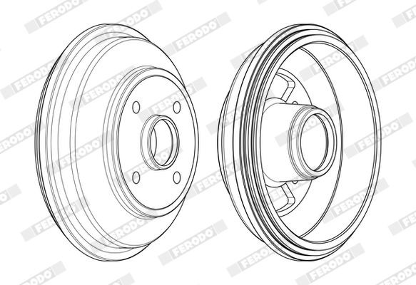 FERODO Brake drum FDR329808 MERCEDES-BENZ GLK FERODO brake drum FDR329808