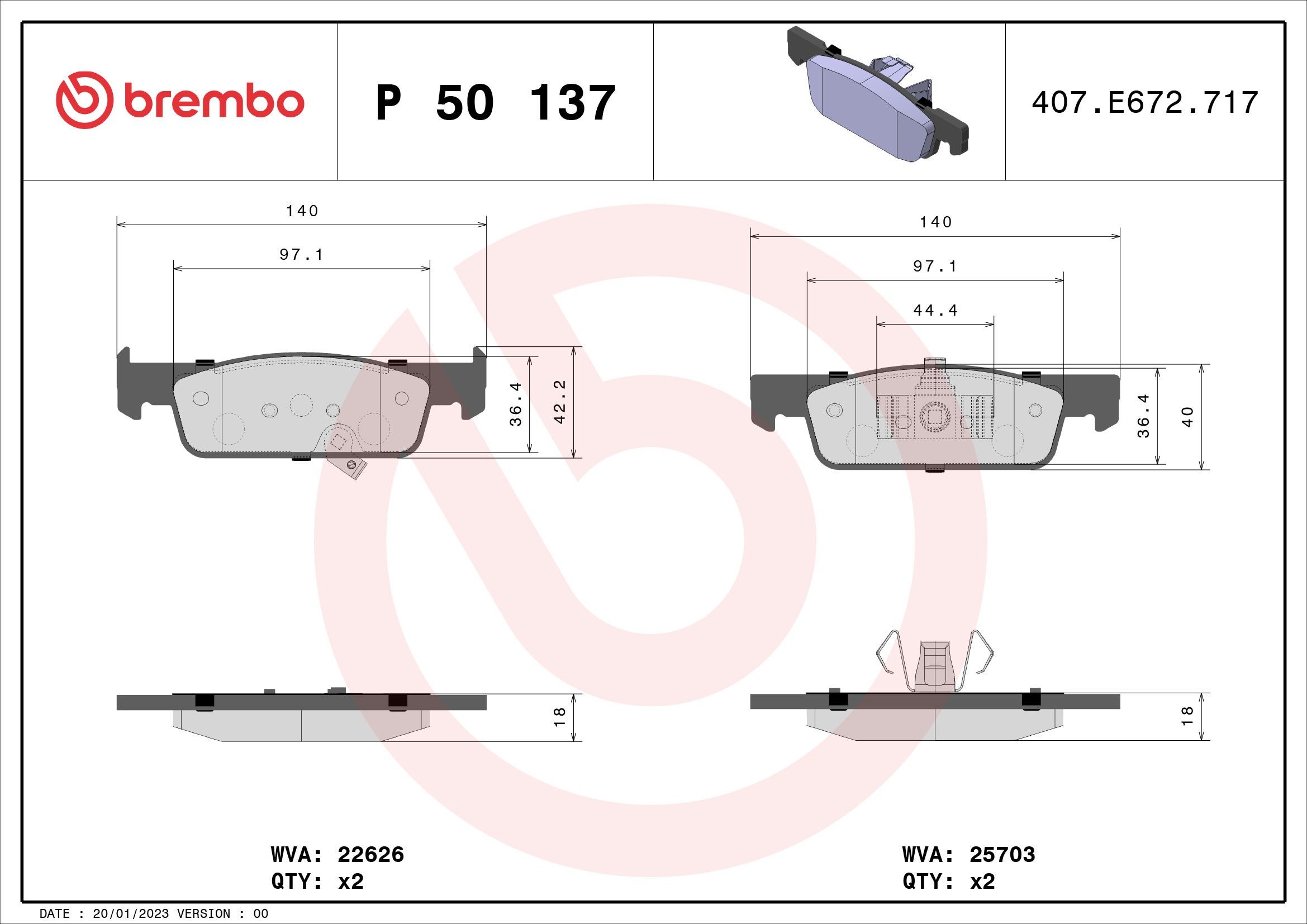 BREMBO Kit pastiglie freni P 50 137 P 50 137 Prime costo Pastiglie freno sportive BREMBO SMART FORTWO