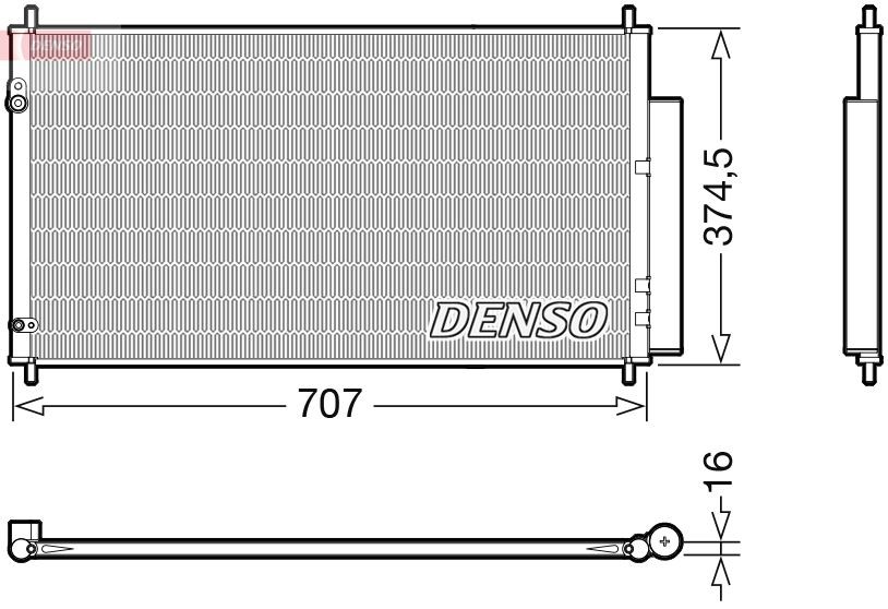 DENSO Kondenzátor klimatizácie DCN40025 DENSO DCN40025 Kondenzátor klimatizácie Volkswagen ID.5 originálne