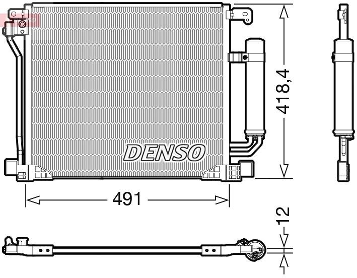 DENSO Condensatore climatizzatore DCN46025 DCN46025 costo Radiatore aria condizionata DENSO NISSAN PRIMASTAR