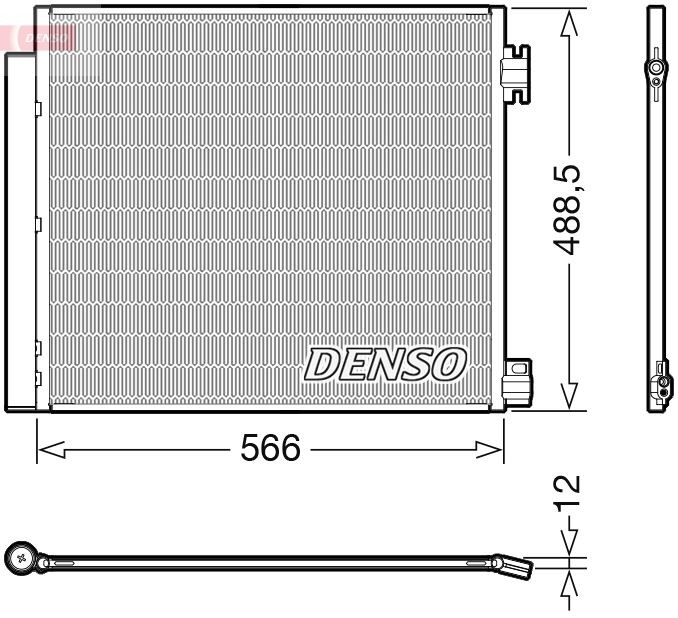 Condensor voor airco DENSO DCN46026 DENSO DCN46026: Airco-koeler Renault KOLEOS 2021