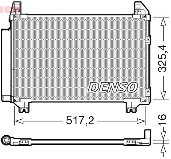 DENSO Kondenzátor klimatizácie DCN50101 DCN50101 Chladič klimatizácie TOYOTA AYGO DENSO