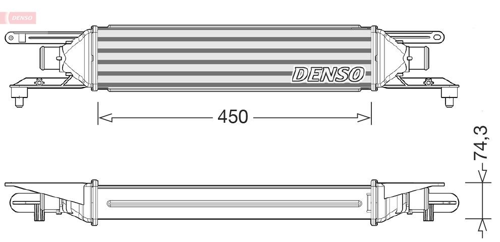 DENSO Intercooler DIT01007 Radiator intercooler DENSO CX-30 DIT01007 billige