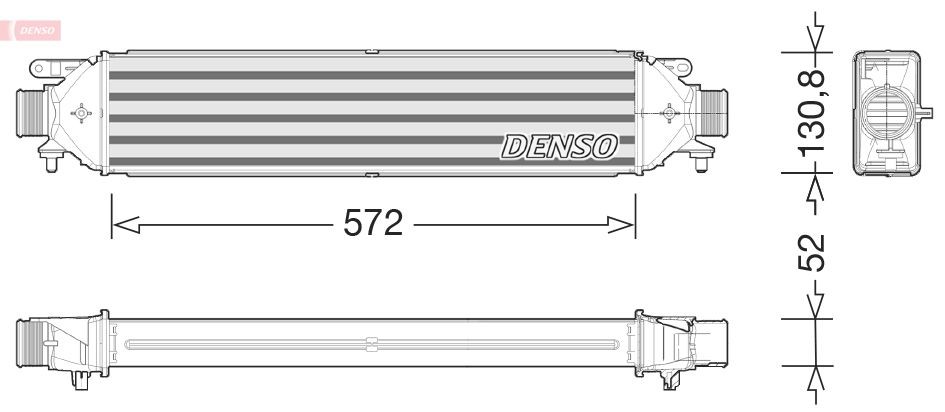 DENSO Interkūlers DIT01008 Starpdzesētājs DENSO 806 DIT01008 lēti