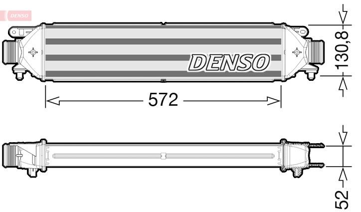 DENSO Vahejahuti DIT09103 Õhuradiaator DENSO Hyundai H100 DIT09103