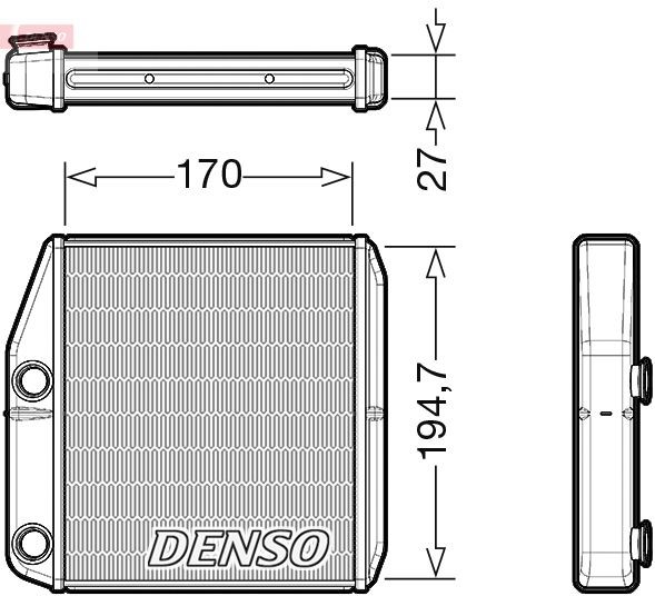 DENSO Scambiatore calore per riscaldamento abitacolo DRR09101 DRR09101 Radiatore riscaldamento DENSO FIAT COUPE costo