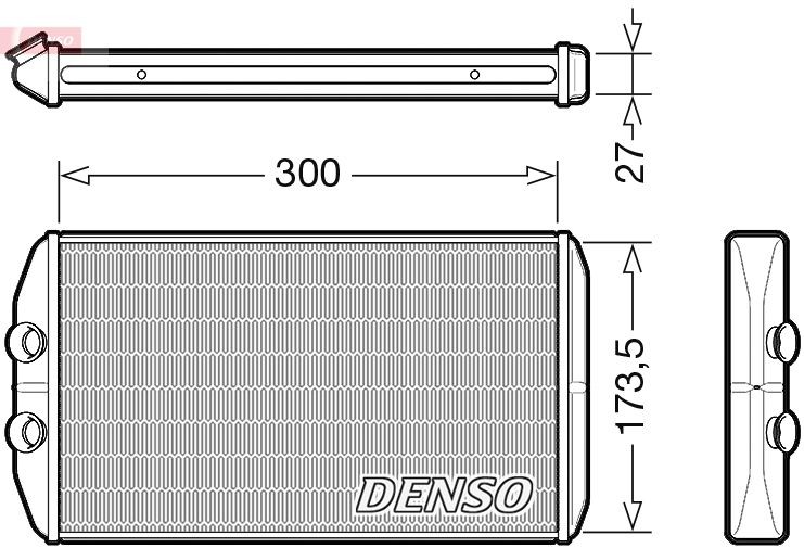 DENSO Siltummainis, Salona apsilde DRR12008 Salona apsildes radiators FORD DENSO DRR12008