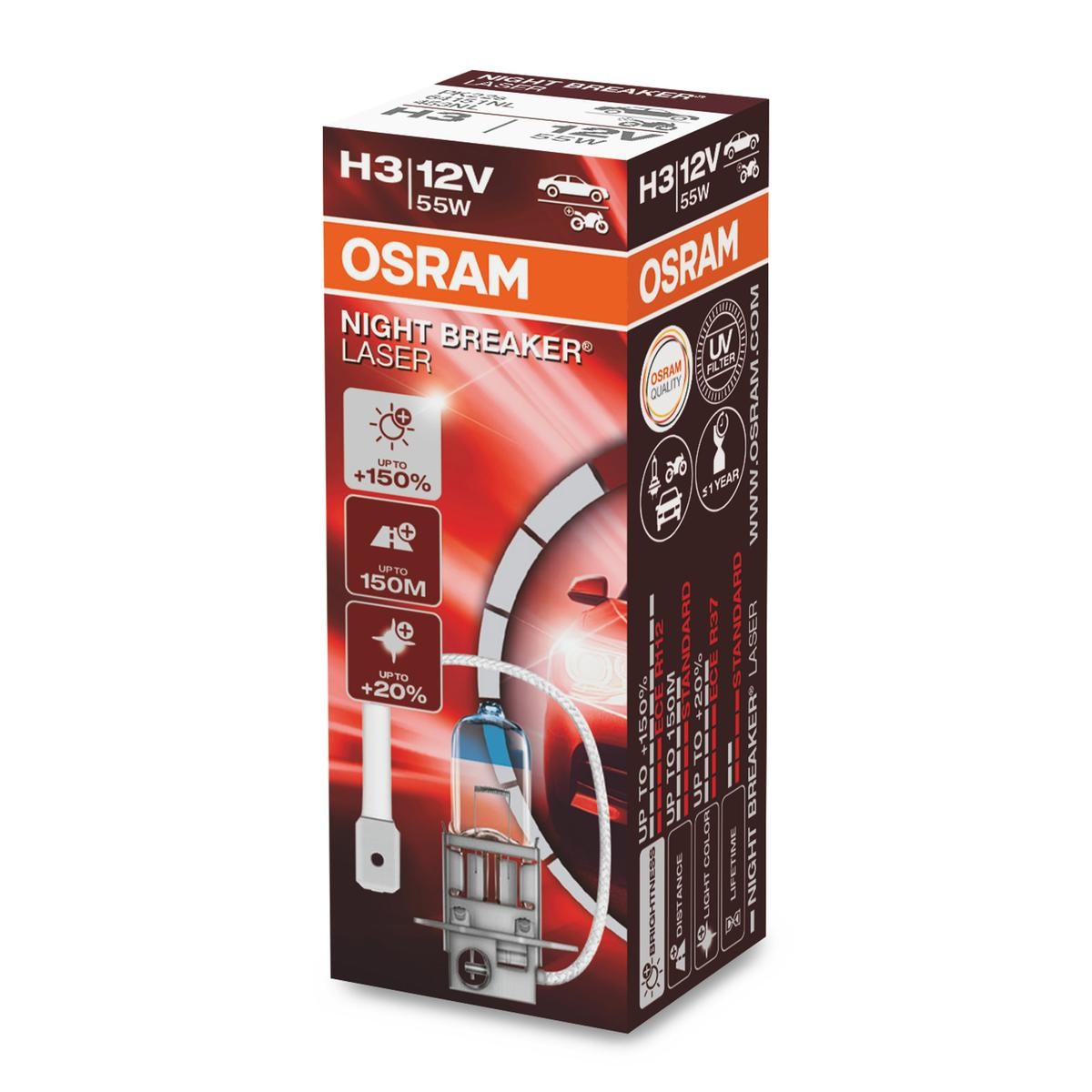OSRAM Λυχνία, μεγάλα φώτα 64151NL OSRAM 64151NL γνήσια Λυχνία προβολέα CITROЁN XM τιμες