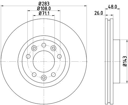 MINTEX Bremseskive MDC2278C Skivebremser MINTEX C-CROSSER MDC2278C billig