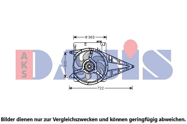 AKS DASIS Kjølevifte 158127N AKS DASIS 158127N Radiatorvifte Opel Omega B Caravan billige
