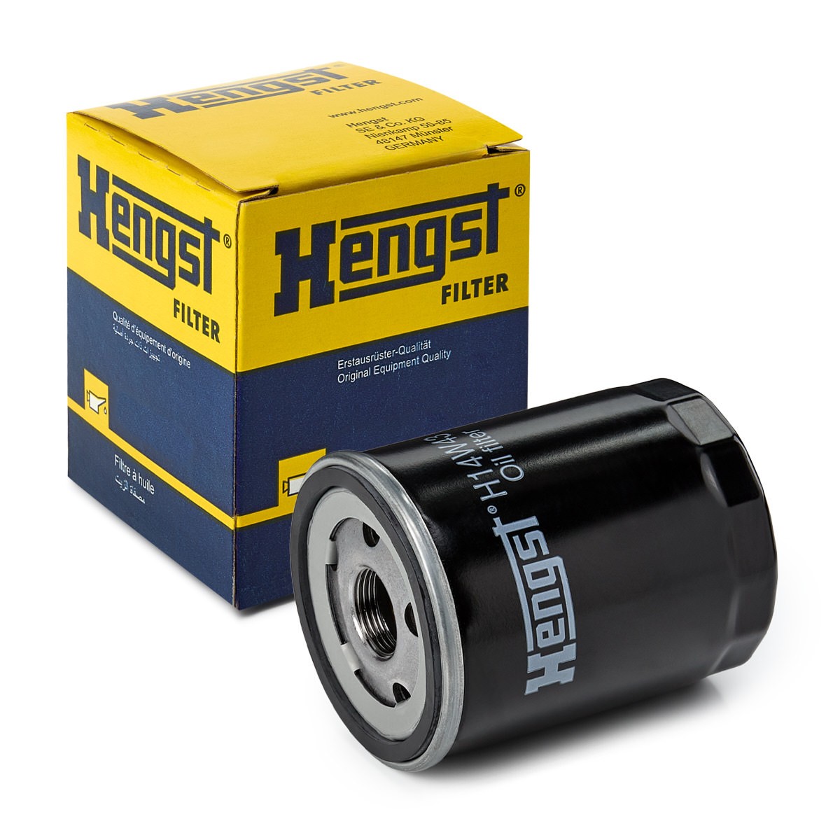 HENGST FILTER Oliefilter H14W43 Ford B-MAX Oliefilter van de motor HENGST FILTER H14W43