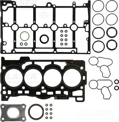 GLASER Σετ στεγανοπ., κυλινδροκεφαλή D90360-00 D90360-00 Φλάντζα μηχανής AUDI A3 GLASER